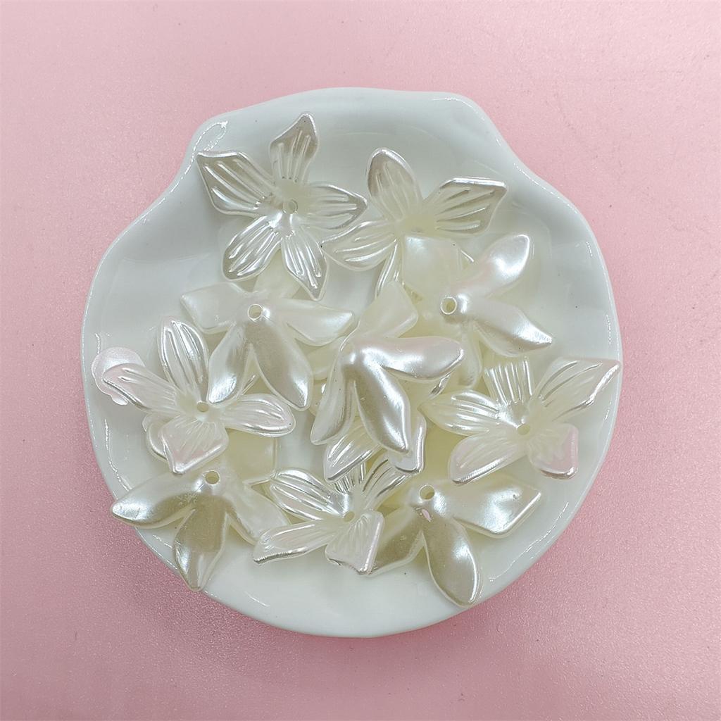 10/20 buc pentru bricolaj, manual, ac de păr, elegant, ABS, alb, imitație de perle, margele libere, fabricarea de bijuterii, descoperiri de ac, capace accesorii