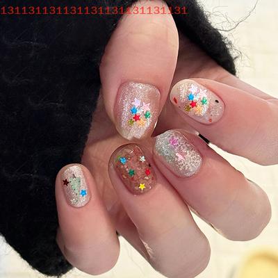 For Nail Art Nail Charm 3mm Star Bling Decoration Accessories Colour Holographic Laser Nail Glitter Mix Star Shape