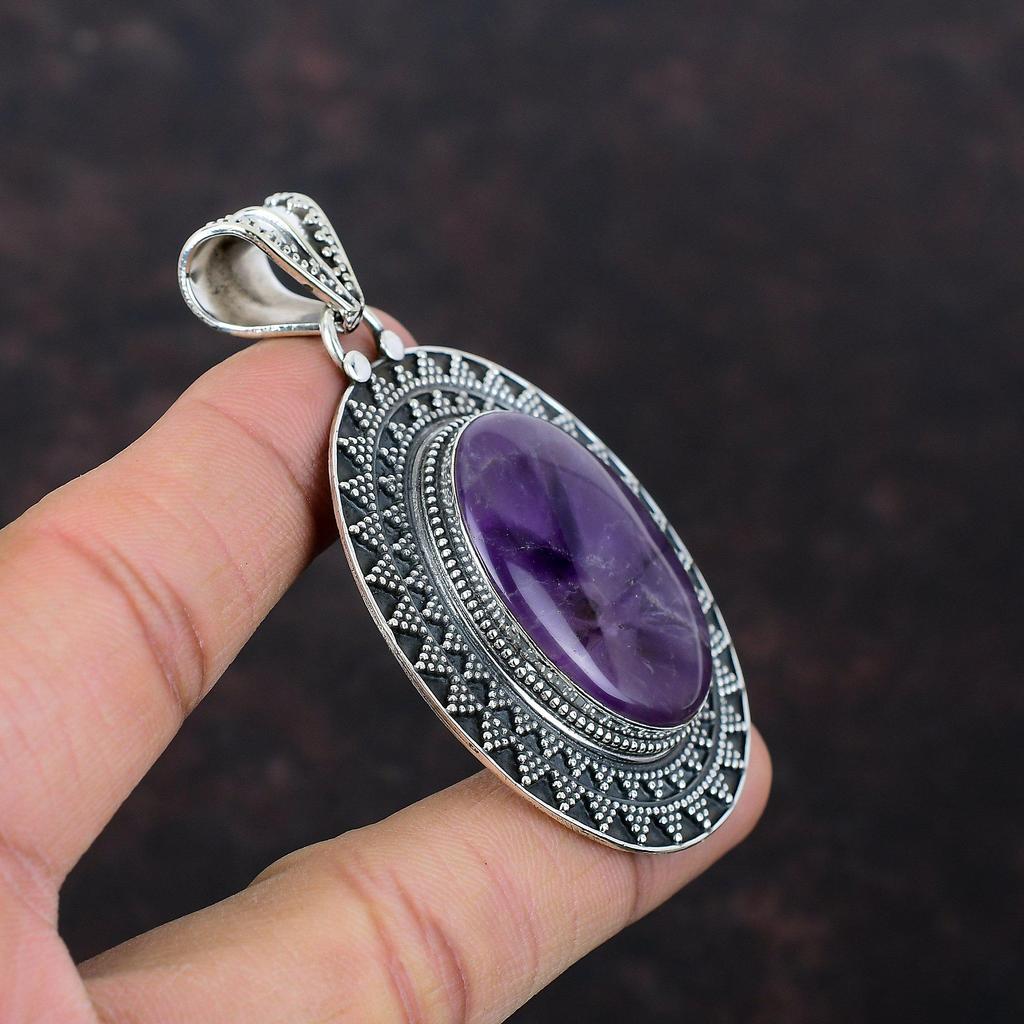 Star Amethyst Pendant Gemstone Jewelry Handmade Brand New Pendant 925 Sterling Silver Pendant Gift For Her Vintage Jewelry Statement Pendant