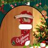 Festive Christmas Door Decoration Ornament Santa Gift Door Wall Hanging Ornament Christmas Tree Hanging Decors