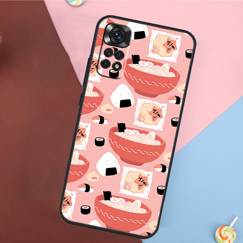 Sushi Maki Rice Kitchen Food Cute Cover For Xiaomi Redmi Note 13 Pro 14 12 11 9 10 9S 10S 11S 12S Redmi 10C 12C 13C 14C Case