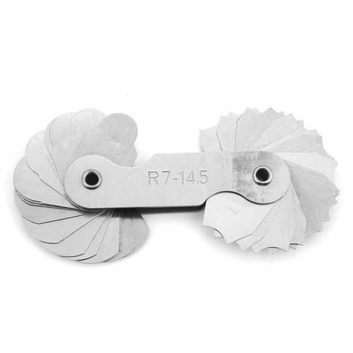 4-Piece Stainless Steel Radius Gauge Set, 0.3-25mm Radius, for Industrial, Model Making, and DIY Applications