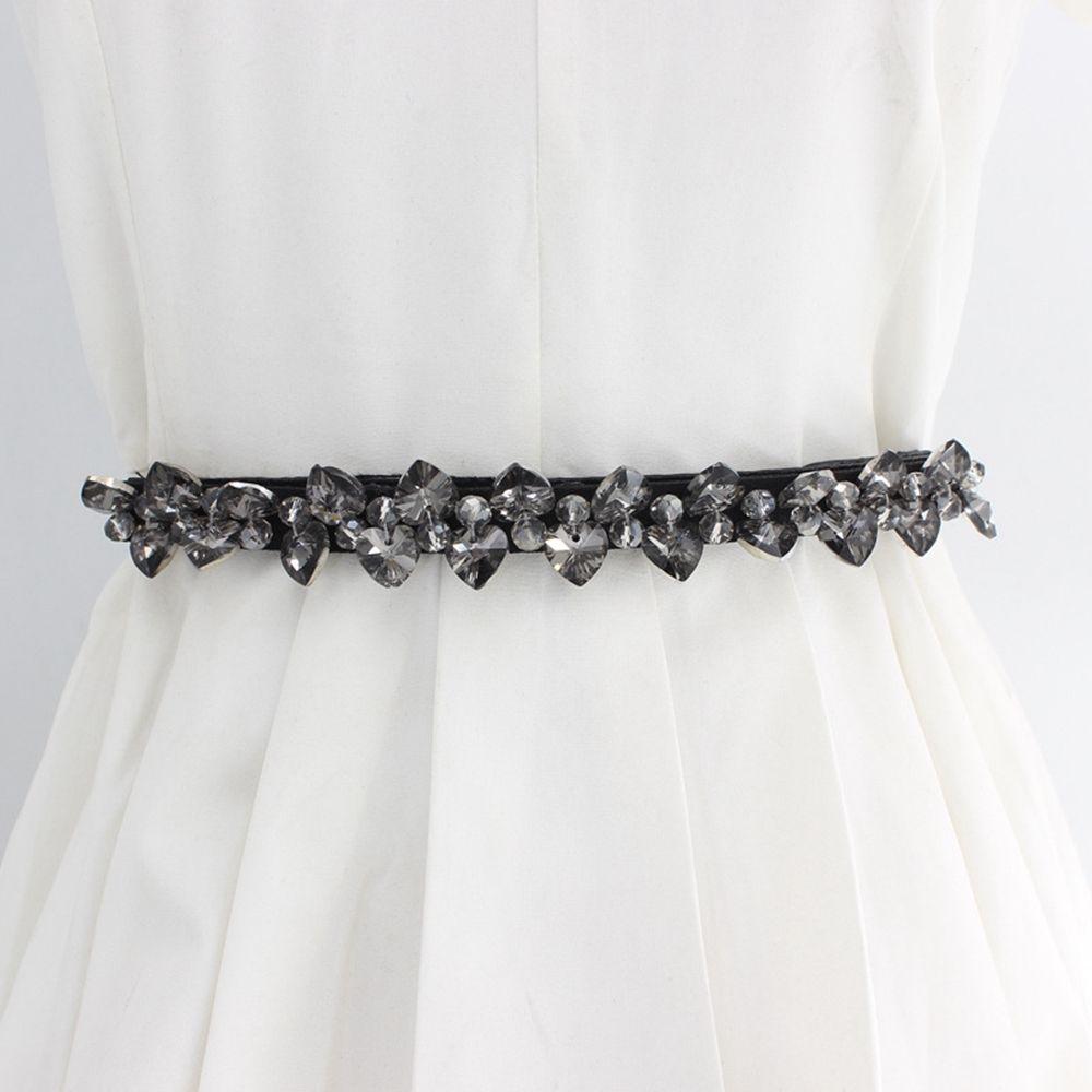 All-match Rhinestone Waist Corset Belts Elastic Cummerbunds Women Waist Belt Crystal Elastic Belt