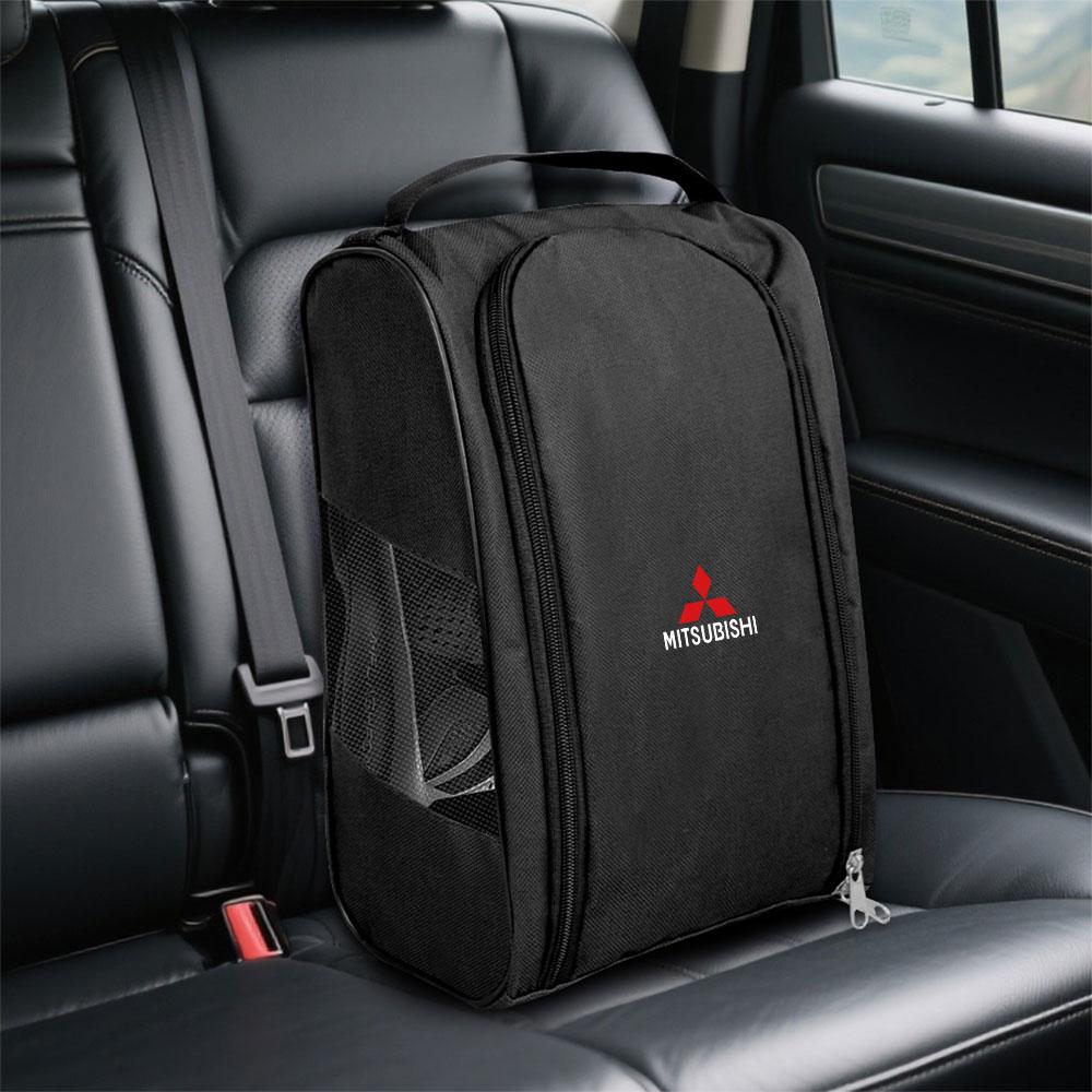 Car Emblem Sneaker Storage Bag Auto Organizer Interior Accessories for Mitsubishi Asx Lancer V73 Triton Colt Evolution Xpander