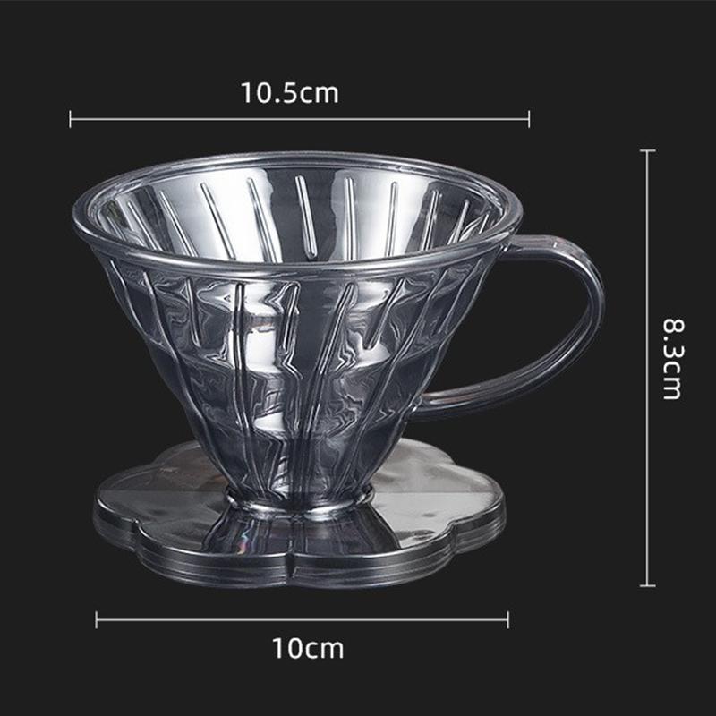 Reusable Resin Coffee Dripper Filter for Pour over Barista Brewing Funnel Filter for 1-2 Cups Coffee Making