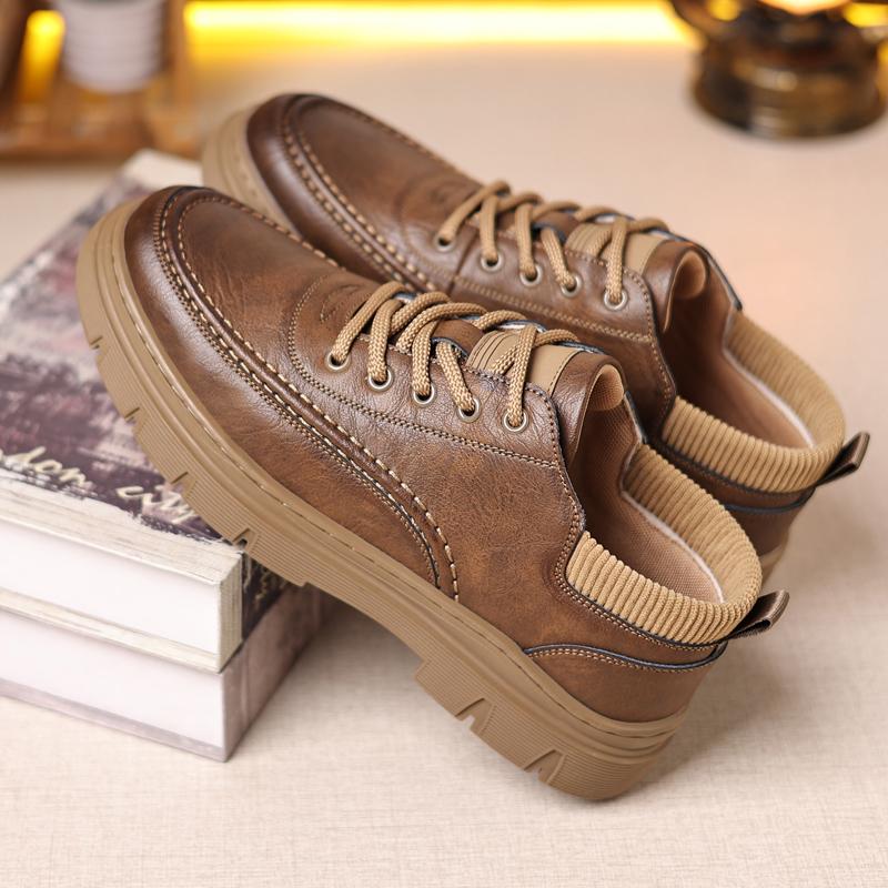 New Arrival Leather Casual Shoes Mens Lace Up Oxford Shoes Outdoor Jogging Shoes Office Male Dress Footwear Hot-selling Sneakers
