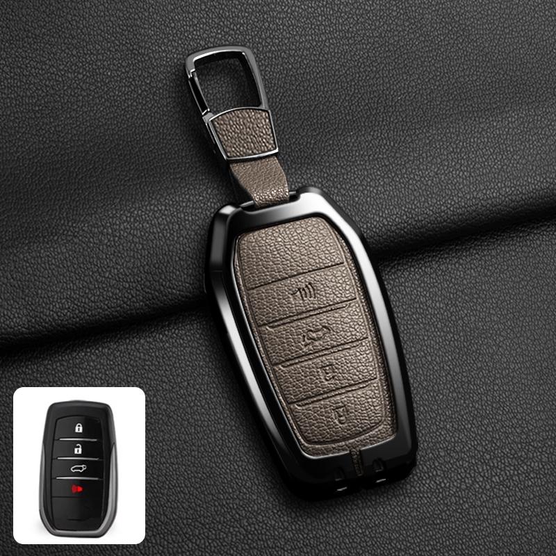 Neue Zinklegierung Leder Autoschlüssel Hülle Abdeckung Shell für Toyota CHR Hilux Fortuner Land Cruiser 200 Camry Corolla Crown RAV4 Highland