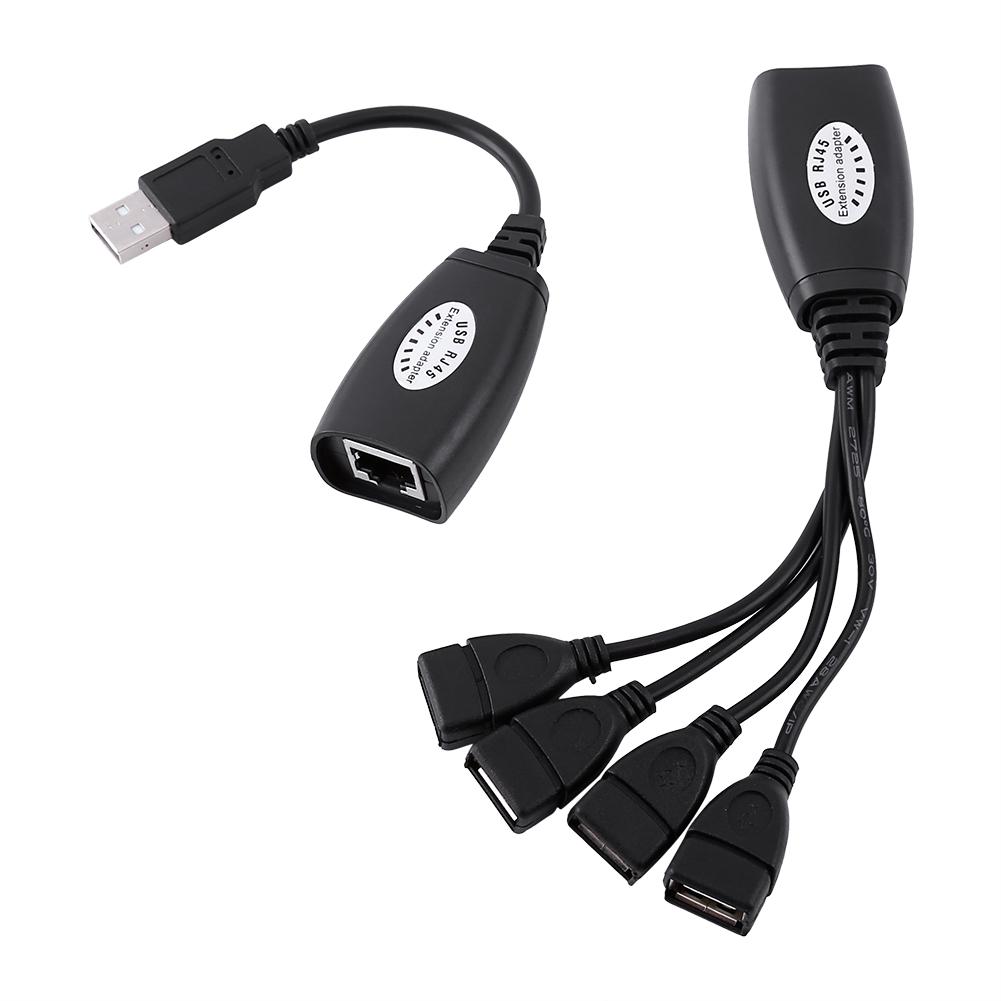 

4 порта USB 2.0 к RJ45 концентратор Ethernet удлинитель сетевой адаптер кабель шнур