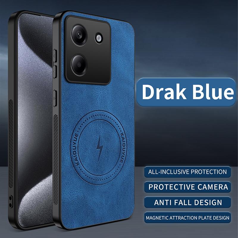 For Xiaomi POCO M7 Pro Case Luxury PU Leather Skin Magnetic Magsafe Protective Back Cover Case For POCO M7 Pro 5G Phone Shell