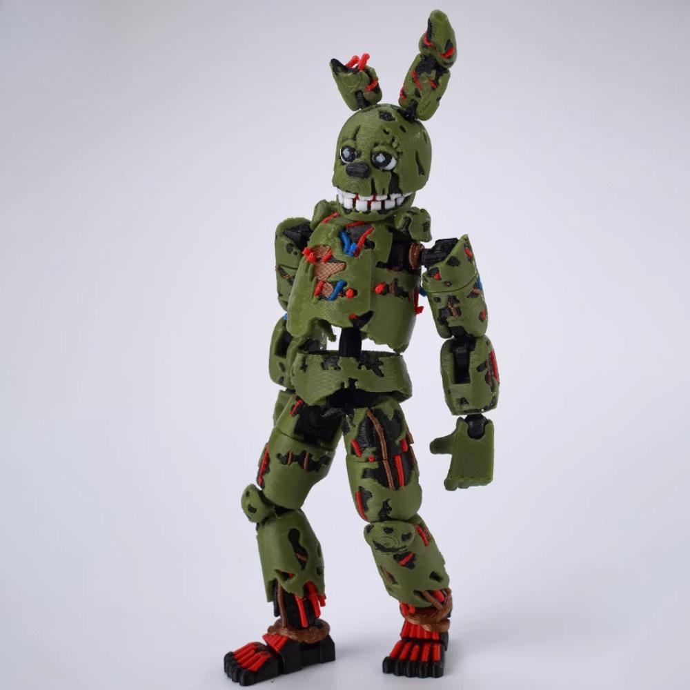 Fnaf Freddy Fazbear'S Pizza Springtrap Toys 3D Printed Action Figures Anime Model Lucky Dummy 13 Multi-Jointed Ornaments Gifts