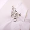 1Pcs Lady's Exaggerated Geometric Open Ring, Stainless Steel Ring with Simple Design As a Finger Ring.
