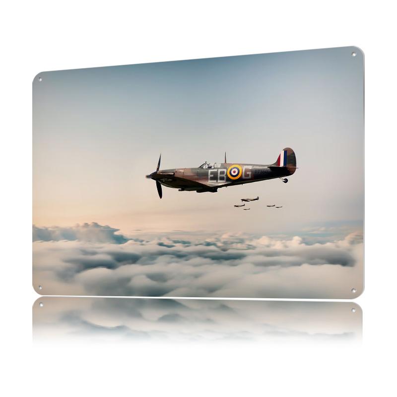 Royal Air Force Supermarine Spitfires Printed Poster Customized Wall Art Retro Vintage Metal Tin Signs for House Bar Accessories