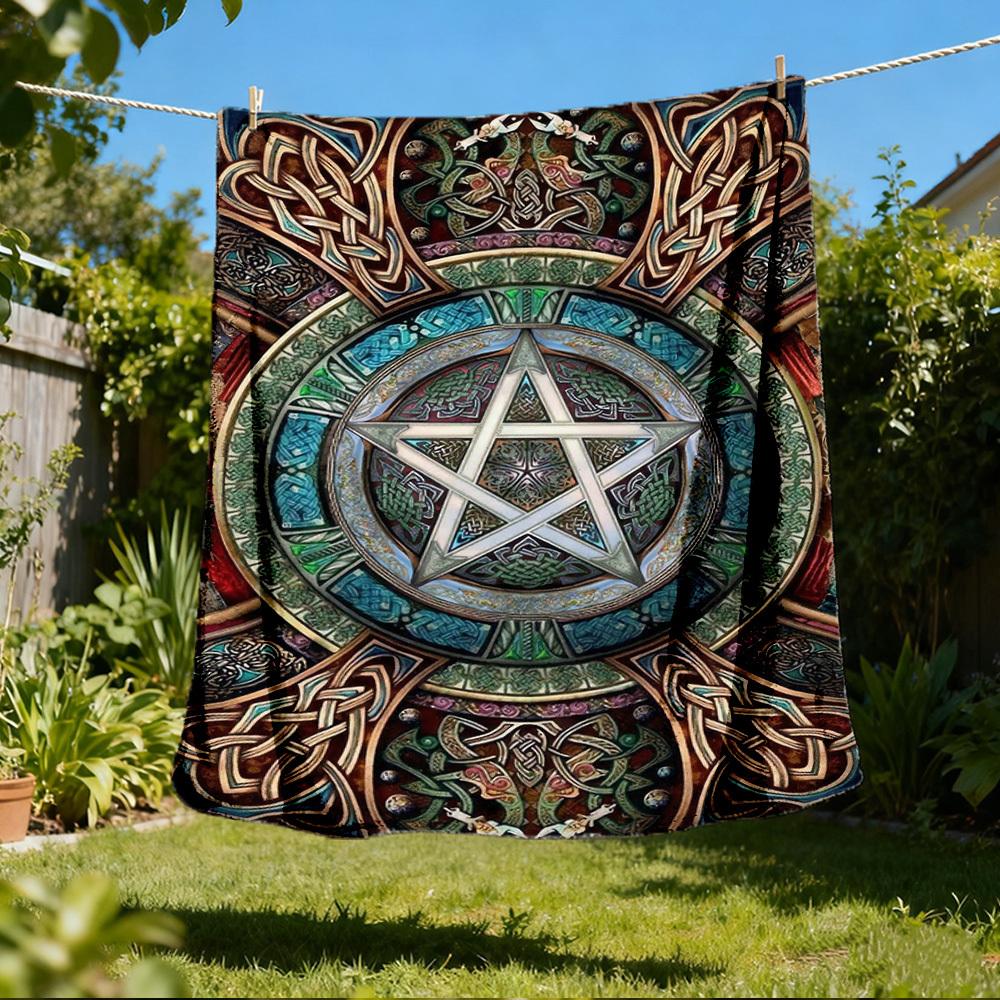 1 шт. Плед-мандала для улицы, Мягкий и удобный плед, Повседневный теплый плед для улицы, Хороший подарок на день рождения yy260328092 75x90cm