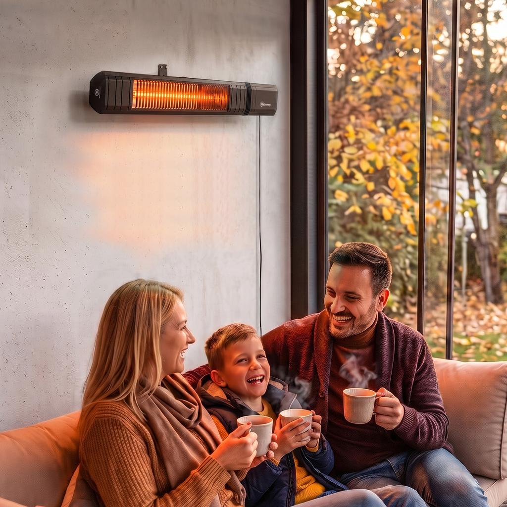 Wall Mounted 2000 W Electric Infrared Patio Heater