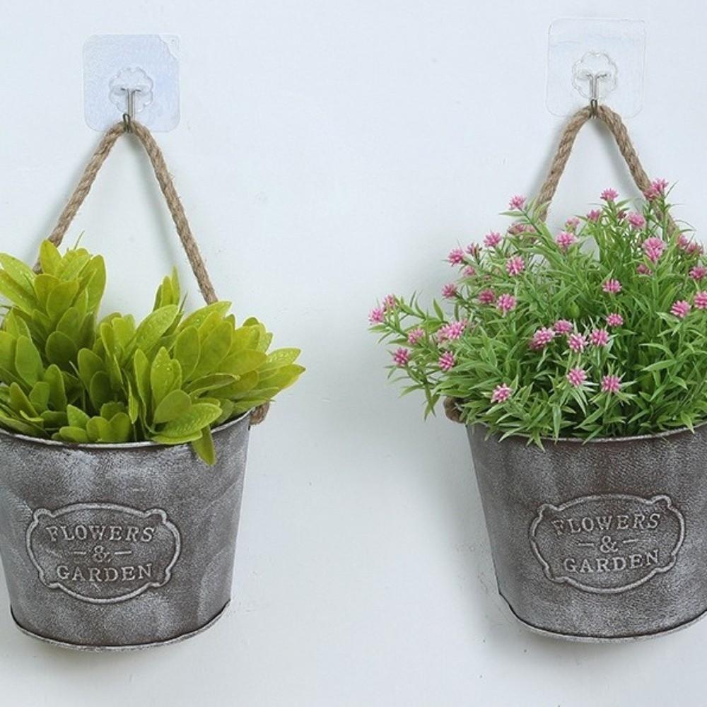 Semicircle Wall Mounted Planter Country Style Wall Flower Holder Flower Vase  Succulent Plant