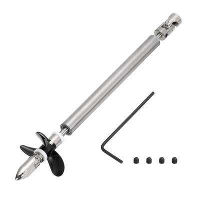 Uxcell RC Boat Drive Shaft W Propeller and Universal Joint Assembly Kit, 130mm L Shaft, 80mm L Sleeve, 36mm D Three Propeller, 5mm Motor Shaft