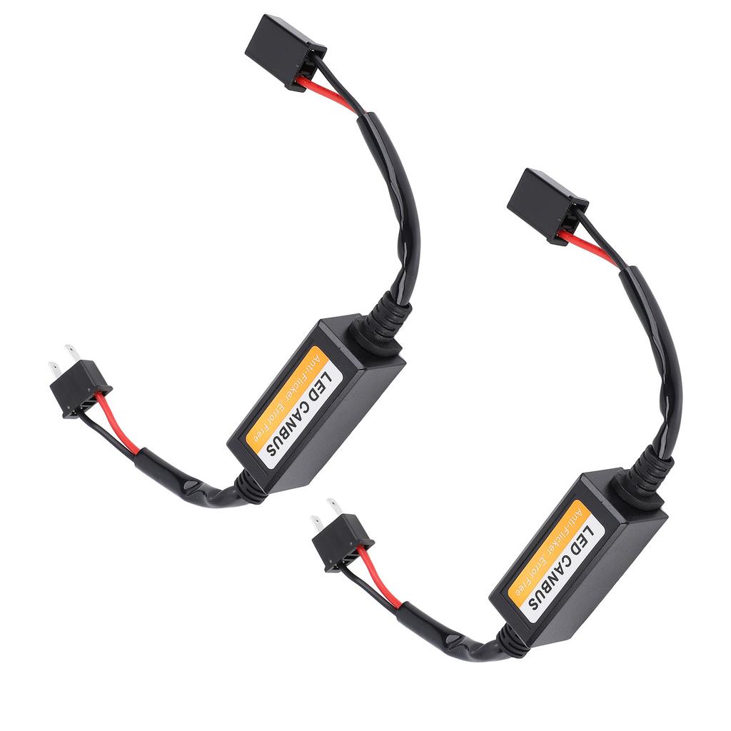2PCS H7 LED Headlight Decoder Water Resistant Plug and Play Anti Flicker Canbus Error Decoder