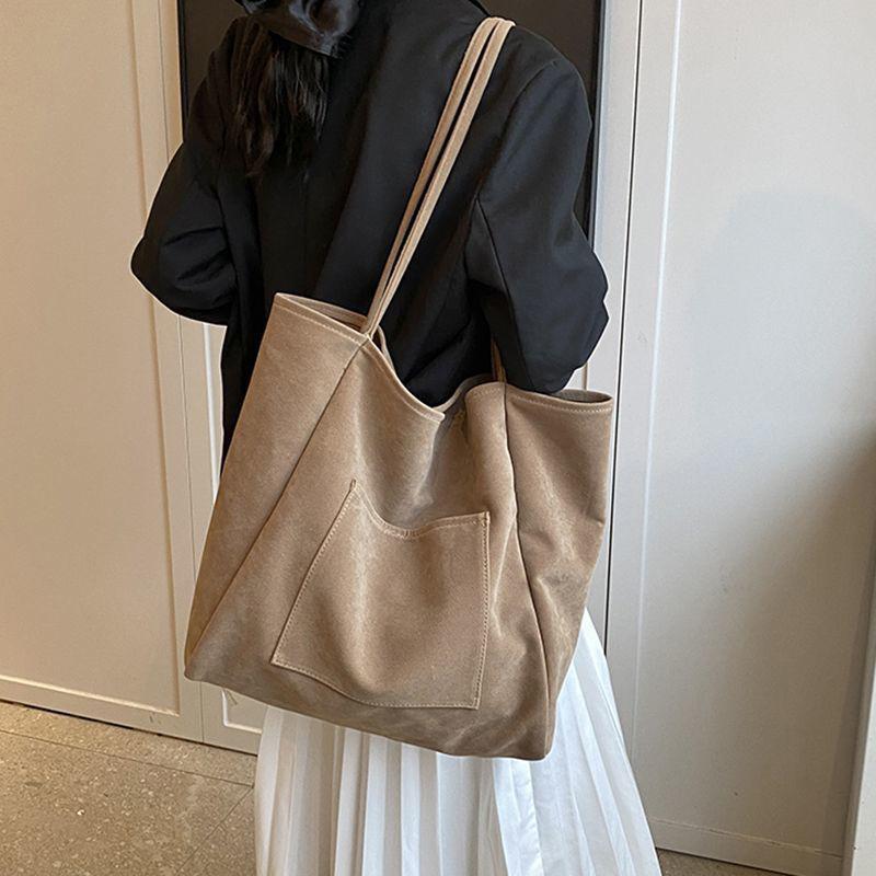 Suede Shoulder Bag for Women's Handbags Purse Fashion Large Capacity New Autumn and Winter Versatile Commuting Tote Bag KTY