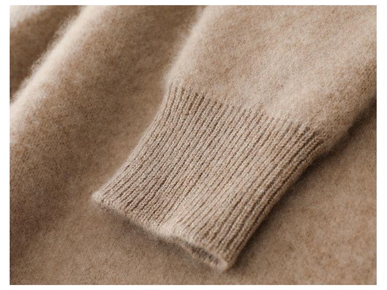 Men's Diamond Pattern Wool Sweater - Color Block Round Neck Pullover for Autumn & Winter.