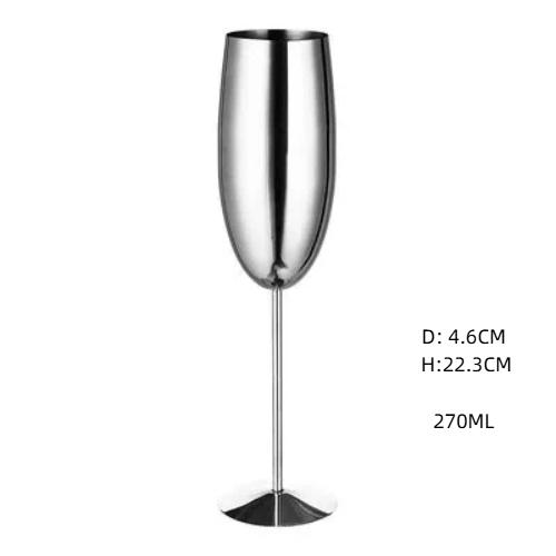 304 Stainless Steel Stemmed Cocktail & Wine Glass – Martini, Champagne, Bar Cup