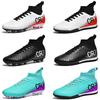 Pantofi de Fotbal Cr7 High-Top Tf Cu Crampoane Artificiale Ag Crampoane Picioare din Piele Bărbați Și Femei Copii Și Adolescenți Pantofi de Antrenament