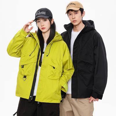 Outdoor Tooling Windjacke, Herren- und Damen-Kapuzenjacke, japanische vielseitige, strapazierfähige Jacke, Trenchcoat