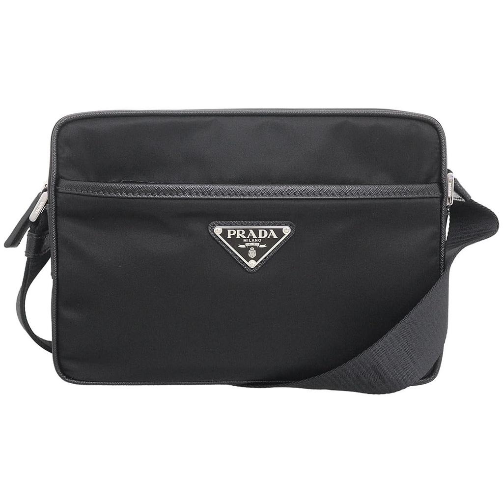 Torba PRADA 2VH048 2DMH XOO Nero Tessuto Re Nylon Skóra Saffiano Trójkątne Logo Torba na Ramię Męska Damska [Prada] (Torba na ramię) [Marka] [Element]