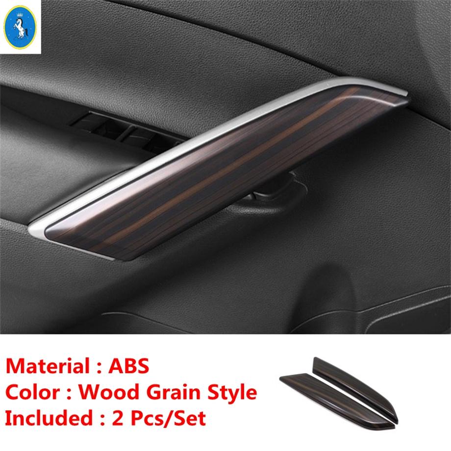 

Hybrid Decoration Inner Door Armrest Handle Cover Interior Trim Fit For Toyota Corolla Cross XG10 - 2025 Car Accessories Wood Grain Style
