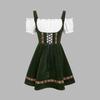 New German Oktoberfest Women's Traditional Bavarian Beer Garden Velvet Dress
