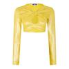 AmyLynn Womens/Ladies Cut Out Keyhole Long-Sleeved Crop Top