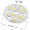 Othmro 5Pcs 1.22in Dia LED Chip Bulb Super Bright High Power 15-17V 3000K 2835 Aluminum LED Bulb Surface Mounted Device Light Beads Floodlight for