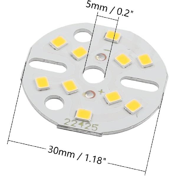 Othmro 5Pcs 1.22in Dia LED Chip Bulb Super Bright High Power 15-17V 3000K 2835 Aluminum LED Bulb Surface Mounted Device Light Beads Floodlight for