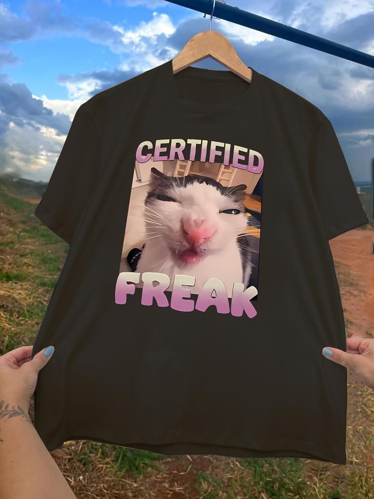 Certified Freak Cat Funny Meme T-shirt