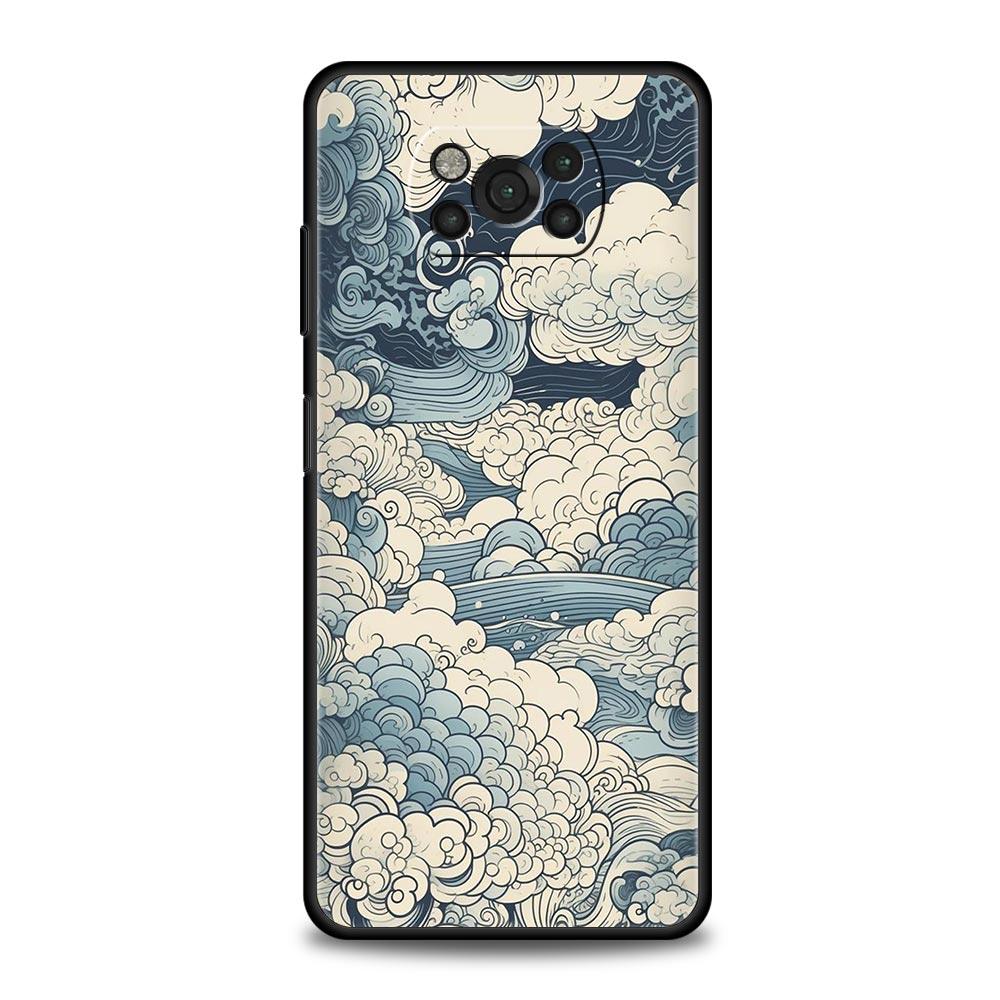 Japanese Landscape Phone Case For For Xiaomi Poco X6 X5 Pro X4 X3 NFC F5 Pro F4 F3 GT M5 M4 Pro 5G M3 C51 C50 C55 Soft Cover