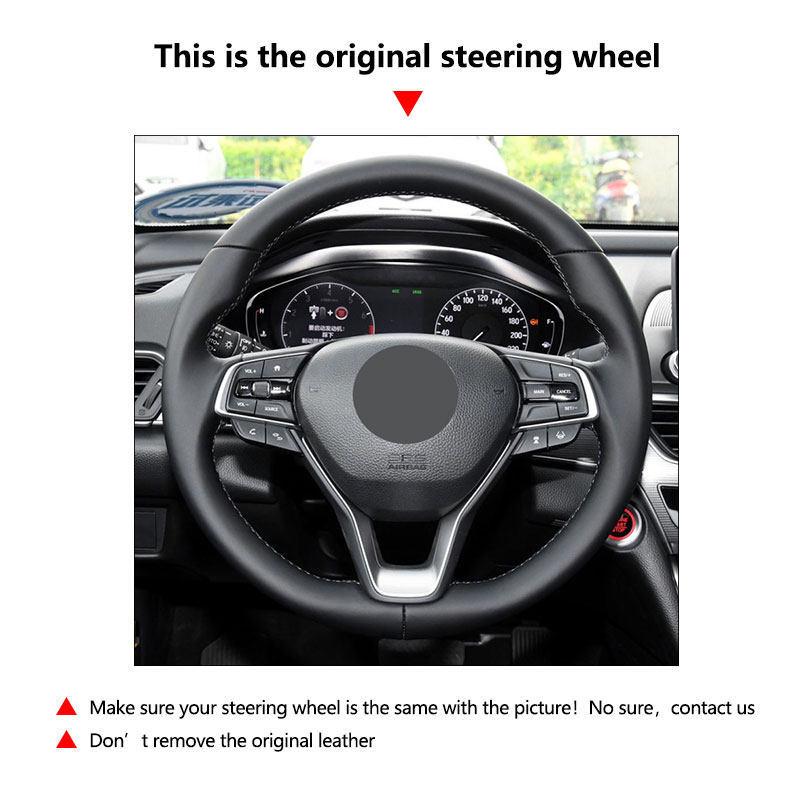 Perforated Microfiber Leather Car Accessories Interior Steering Wheel Cover Trim For Honda Accord 10th 2018  ight