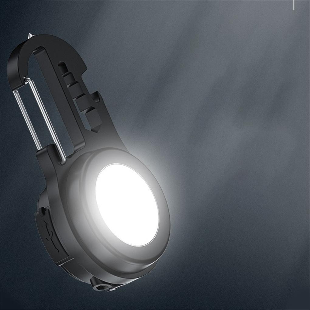 Mini Flashlight COB Outdoor Camping Hiking 800lm Emergency Bright Work Lamp 180 Degree Window Breaker Pocket Light