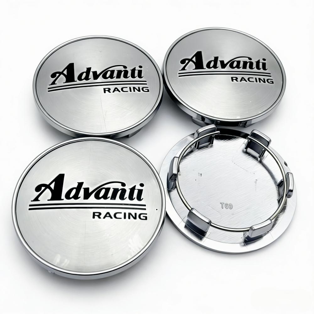 4pcs Advanti Racing Logo Emblem Car Wheel Center Caps 69MM Clips 56MM Wheels Hub Dust Cap Rim Hubcaps Cover Replace Accessories