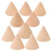10pcs 3.1Cm Diy Wooden Unpainted Ornament For Ring Display Stand Holder Rack Organizer Cone Craft Wood Diy Cone Wood Craft