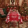 New American Table Cloth Christmas Themed Dining Table Cloth Holiday Beautification Decoration Dust-proof and Wear-resistant