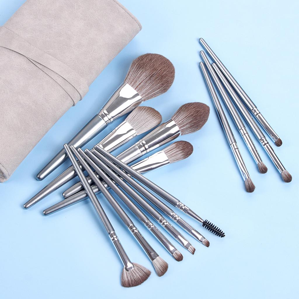 Makeup brush set, eye shadow brush, powder blusher brush, highlight brush, powder brush, eyelash brush, 14 pieces
