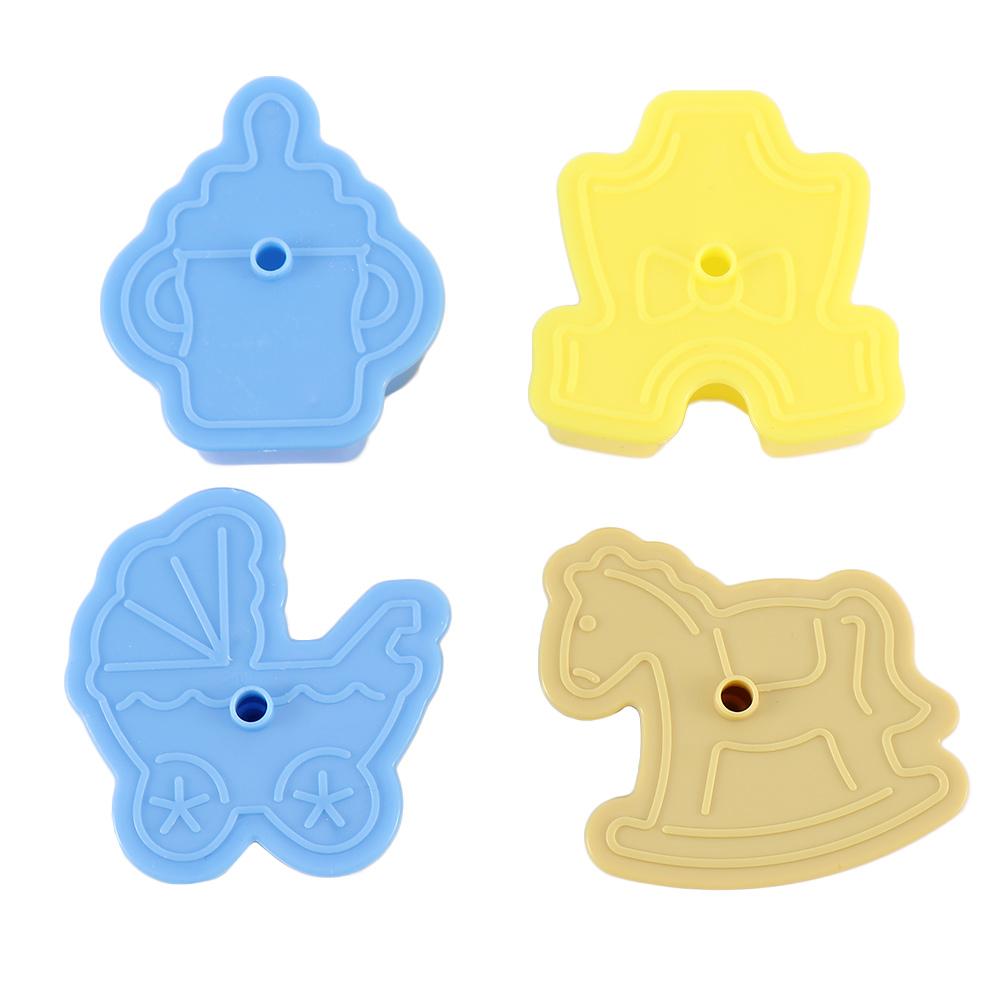Tool Fondant Cutter 4Pcs/Lot Kitchen Tool Embossing Cookie Mold Cake Mold Baby Toy Mold Cutter Tool
