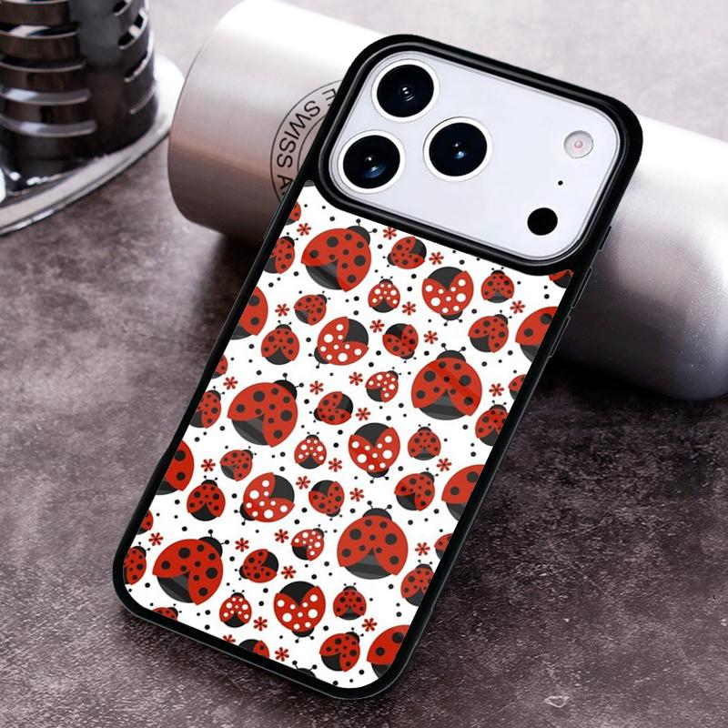 Lady Bugs Phone Case for iPhone 17 16 15 Pro Max Air 14 13 12 11 Plus Shockproof Capa Cover