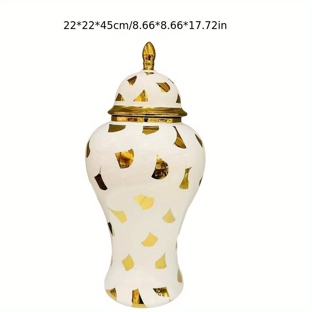Flower Vase Ginger Jar Home Decoration Ceramic Vase Middle Eastern wedding table decoration Tall Floor  vase Platinum ginger jar
