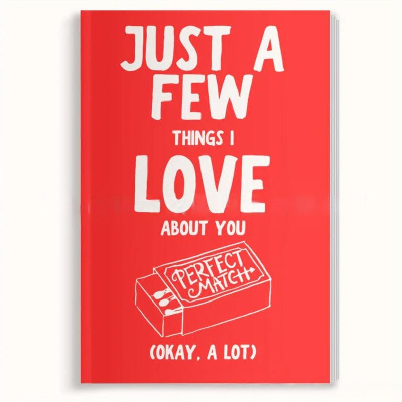 

Romantic Love Fill In The Blank Gift Books Just A Few Things I Love About-You Keepsake Notebook Couples Valentine S Day Gifts A3