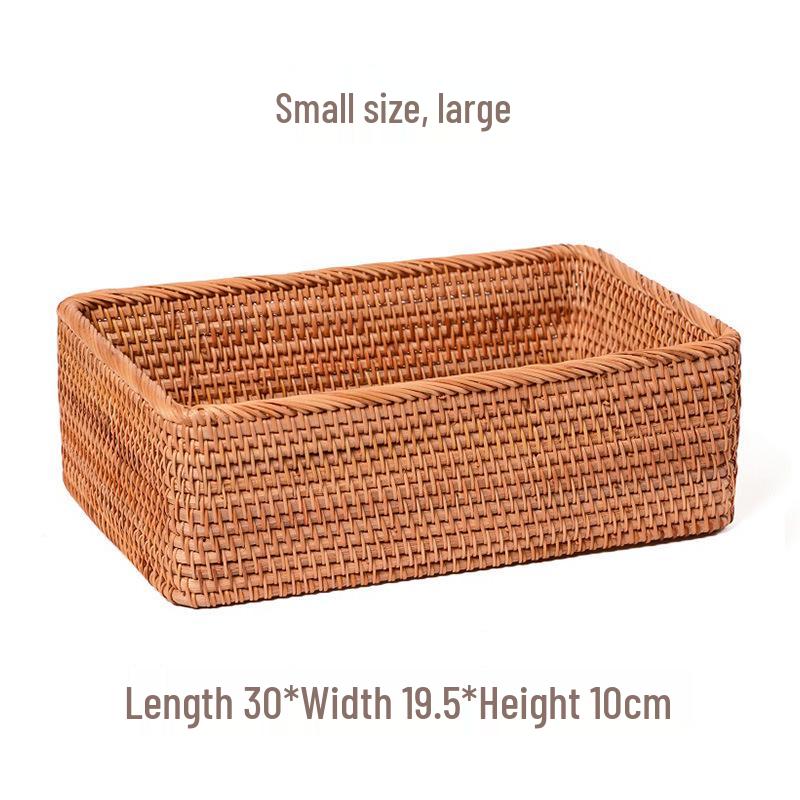 Vietnamese Handmade Woven Autumn Vine Basket for Snacks, Fruit, or Candy - Perfect for Living Room or Coffee Table.