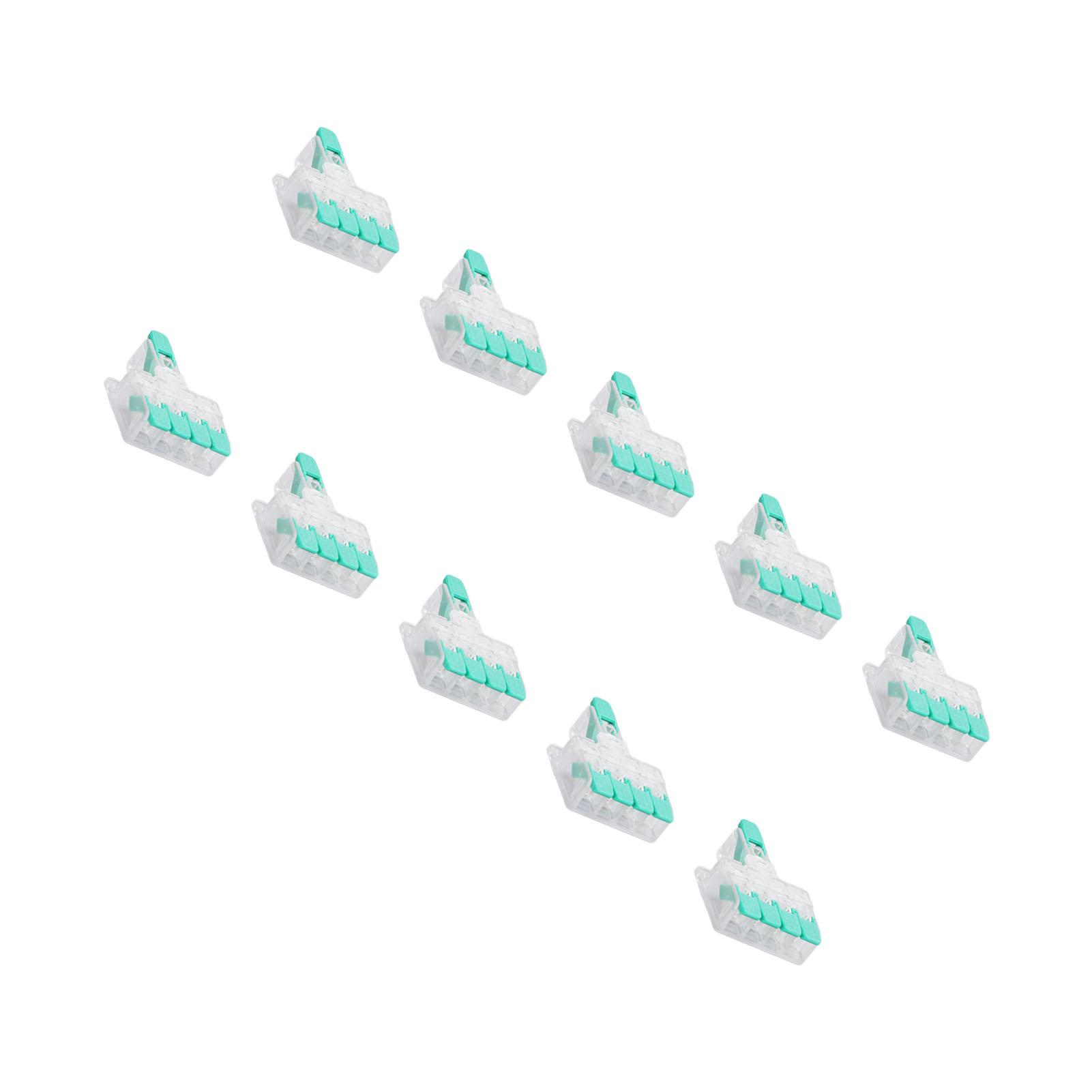 

Набір з 10 шт. важільних з єднувачів для дроту 1 до 4 Швидкий з єднувач кабелю для проводки Натискна клема для провідника