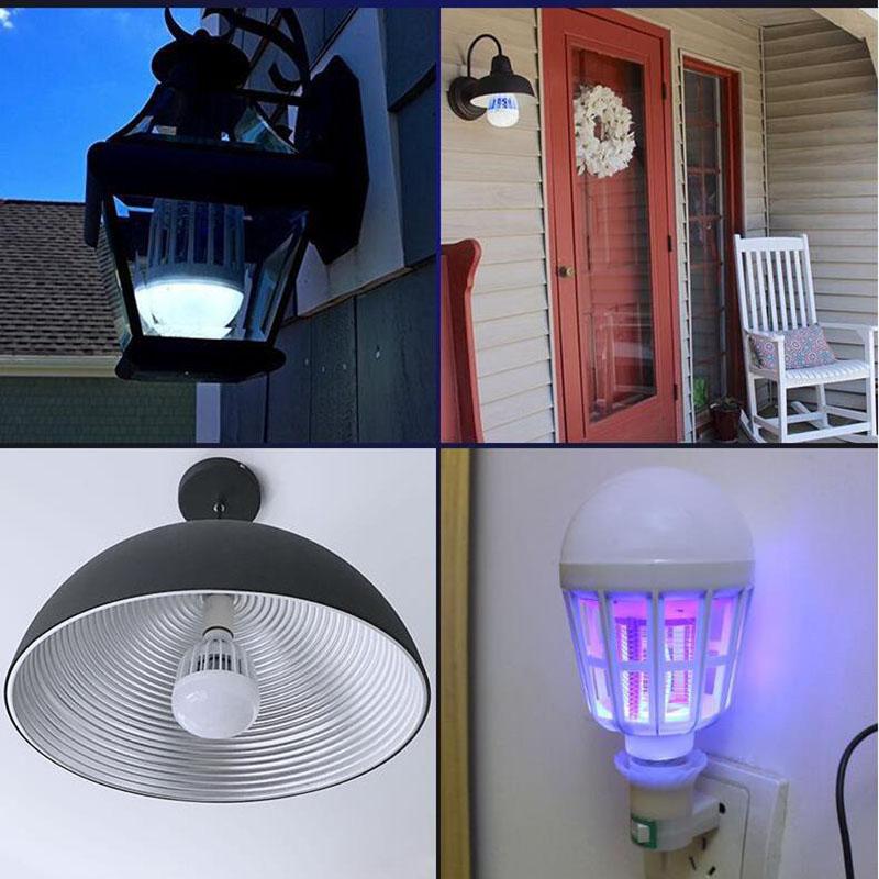 2-Wege-9W/20W LED-Mückenvernichter-Glühbirne LED-Glühbirne Nachtlicht Anti-Moskito Muggen Bug Zapper Garten E27 Stecker AC 220V