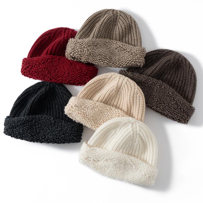Popular export single cashmere hat women's autumn and winter knitted towel craftsmanship shows small face and loose ear protectors