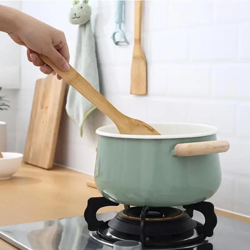 Spatulă de bambus Spatulă de bucătărie din lemn de bambus natural Suport lingură Ustensile de gătit Cină Mâncare Wok Lopă Accesorii de bucătărie