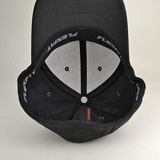 FLEXFIT Flexfit Twill Keps Hatt för Män och Kvinnor Djup Djup (Svart/Svart)